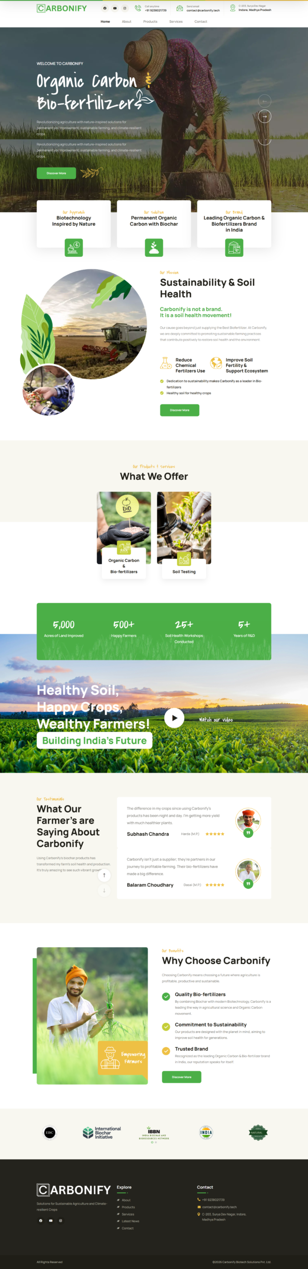 Carbonify Tech climate-tech SaaS website built by STOILD