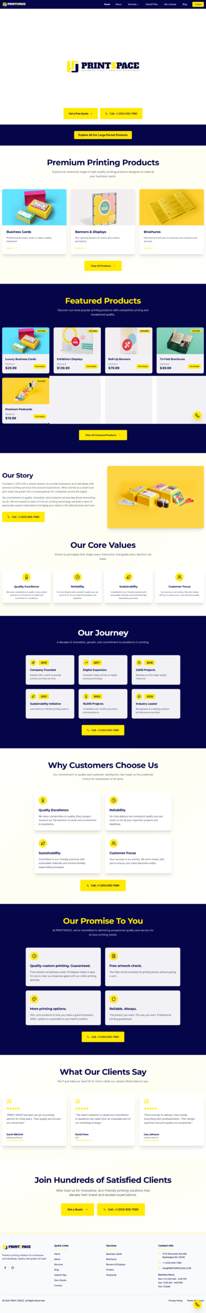 PrintSpace USA website with conversion-focused landing pages built by STOILD